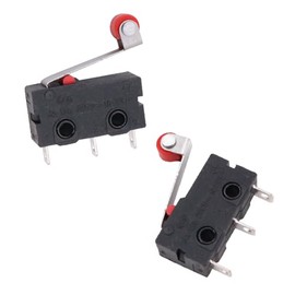WANGCL 50PCS Micro Switch Mini Limit Switch Long Hinge Lever with Pulley 3Pin Sensitive Tact Switch for Computer Mouse Automotive Electronics Communication Test Equipment etc