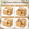 Bamboo Face Towel Holder with 3 Drawers