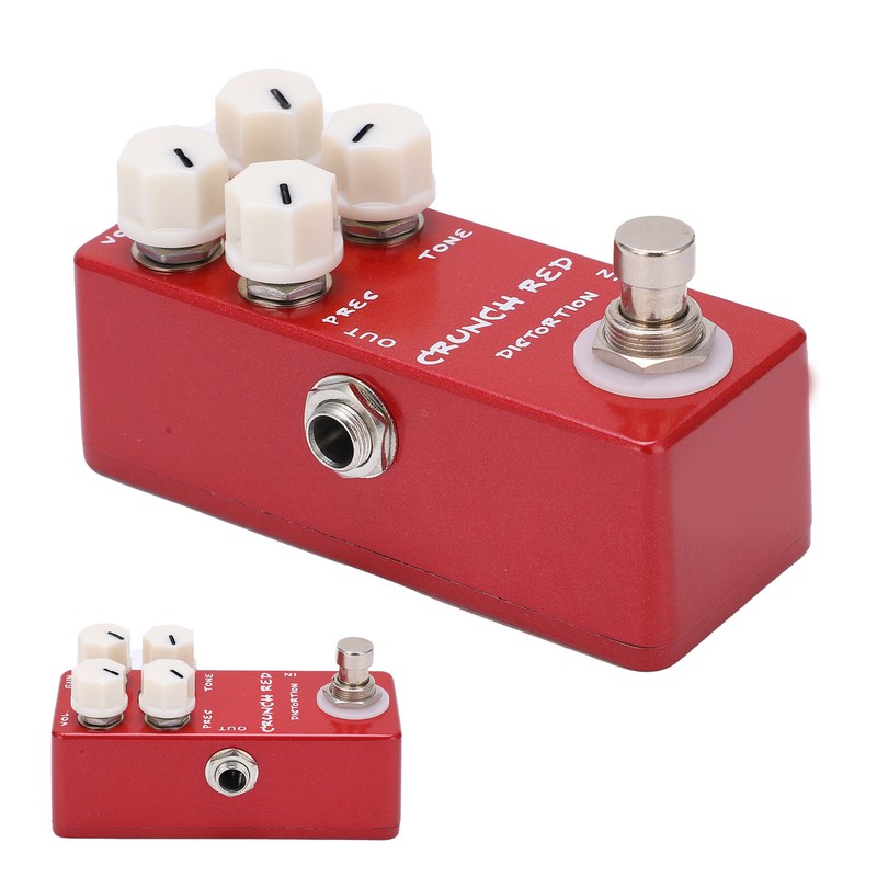 Distortion Effect Metal Shell Red True Bypass Foot Switch for