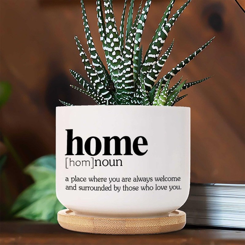 DecStic Home Definition Ceramic Planters Bible Verse Flower Pots for
