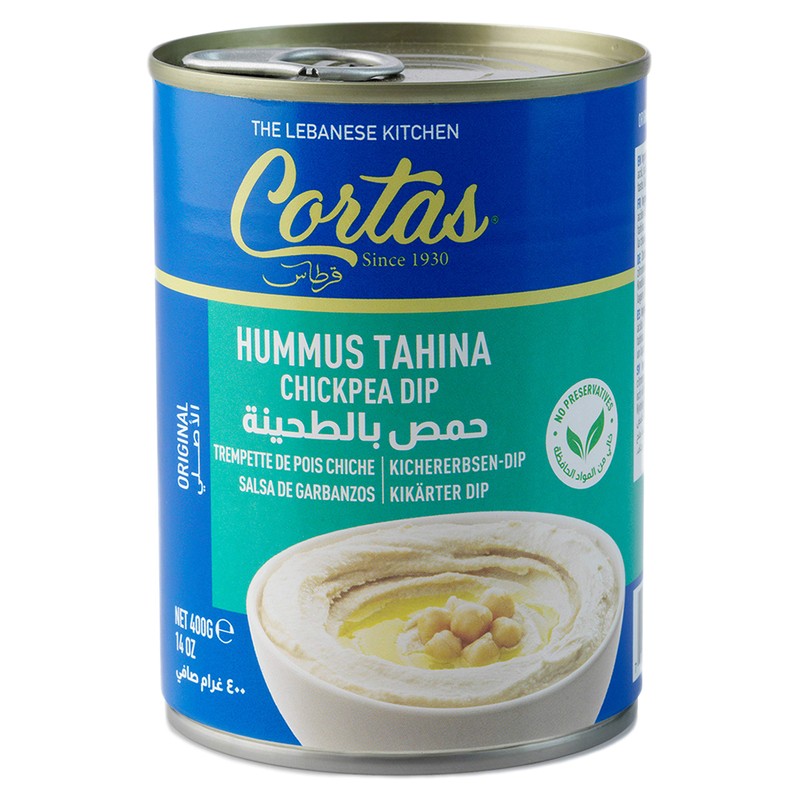 Cortas - Hummus Tahini Chickpea Dip (Pack of 6), Ready