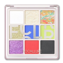FOCALLURE Shimmer Matte Eyeshadow Palette,Smooth Mineral Eyeshadow Pigment,Easy to Create Daily Look,Long Lasting Professional Eye Shadow Makeup,RD01 Wave