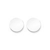 Sterling Silver Round Circle Disc Dot Unisex Stud Earrings (8mm