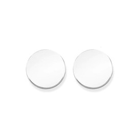 Sterling Silver Round Circle Disc Dot Unisex Stud Earrings (8mm disc)