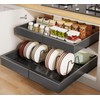 Seinloes 2 Pack Pull out Cabinet Organizer 21"Deep With Raising