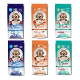 Premio Para Gatos Lamible Yummy Creamy 24 Tubos Surtidos