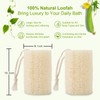 VacFreKep 4 Pack Natural Loofah Sponge,Organic Loofah Sponge Organic Luffa