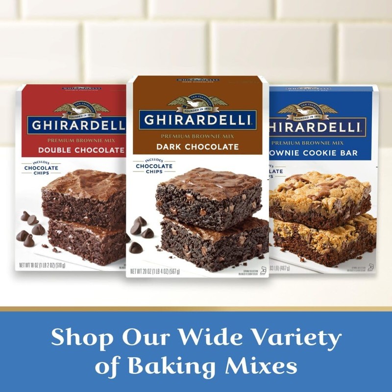 Ghirardelli Salted Caramel Premium Brownie Mix, Includes Salted Caramel Sauce,