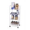 Home Basics FB41258 4 Tier Kitchen Trolley, White