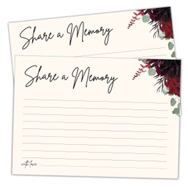 50 Deluxe Share A Memory Card For Celebration Of Life,Oversize,5"x7",Celebration of Life,Birthday,Funeral,Memorial,Graduation,Bridal Shower Game,Going Away,Anniversary,Retirement