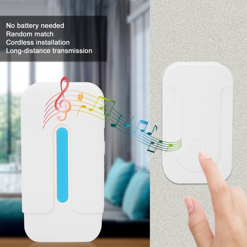 Smart Wireless Doorbell SelfPowered Beeper Remote Induction Waterproof