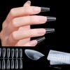 COLORBIRD Nail Tips, Ultra Thin, Long, Clear, 240 Pieces, Sanding,