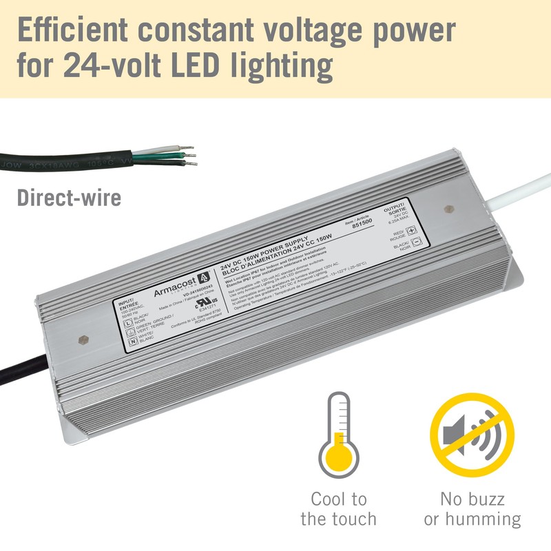 Armacost Lighting 851500 150 Watt, 24V DC LED Power Supply,