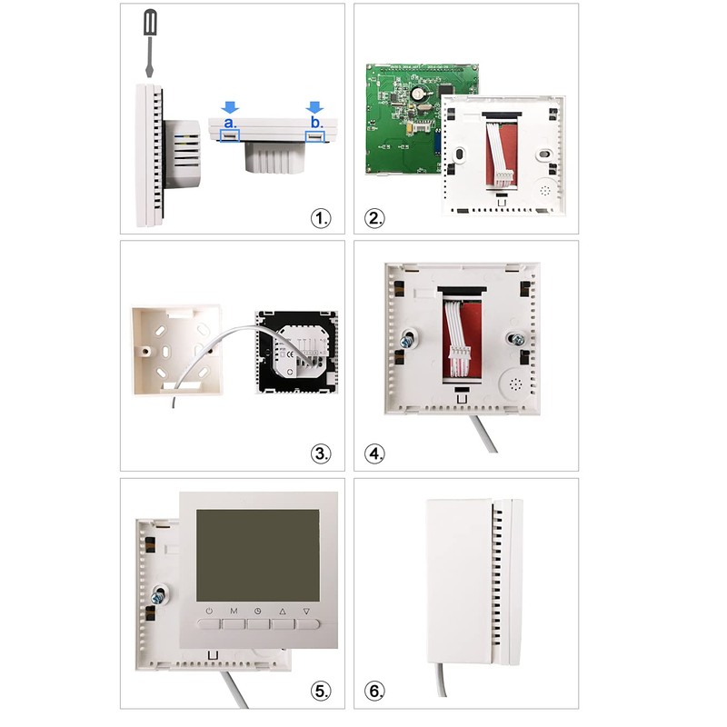 Beok surface-mounted box for underfloor heating thermostat, surface-mounted housing for