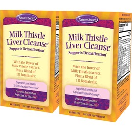 Nature's Secret Milk Thistle Liver Cleanse - Supports Healthy Liver Function & Detoxification -18 Botanical Blend Turmeric, Dandelion, Beet, & Artichoke - Natural Powerful Antioxidant (Pack of 2)