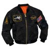 Rothco Kids Flight Jacket with Patches, Black,Small