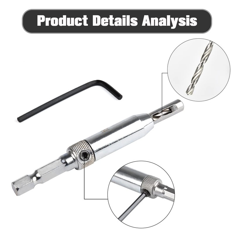 4PCS High Speed Steel Self Centering Hinge Pilot Hole Drill