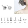 Unbranded S925 Sterling Silver Round Ball Stud Earrings - 3mm