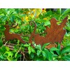 Bornhöft Santa Claus on Sleigh Rust Garden Decoration Patina for