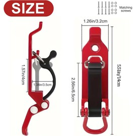 Wotendy 6pcs Shovel Mount for Roof Rack, Metal Rubber Clamp Mounting Brackets, Shovel Mount for Truck Bed, Quick Release Axe Tool Holder for Roof Rack, Boats, Military Equipment and Tools - Red