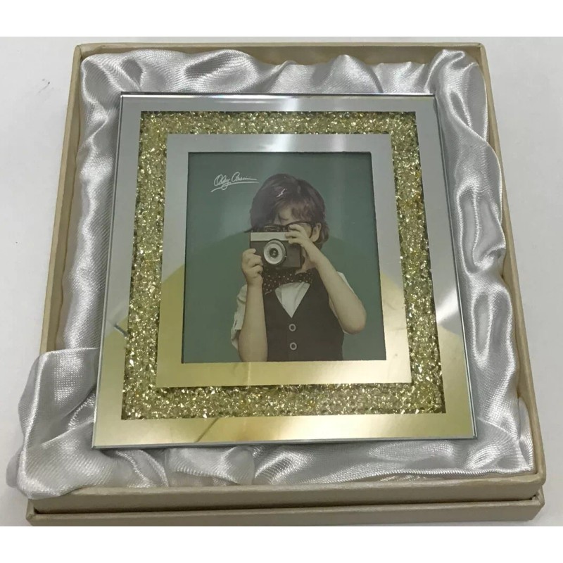 Oleg Cassini 3123575D Crystal Diamond Mini Frame 2.5 In X