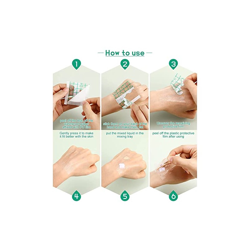 100 Uds. Paleta de Maquillaje para Manos, Película de PU
