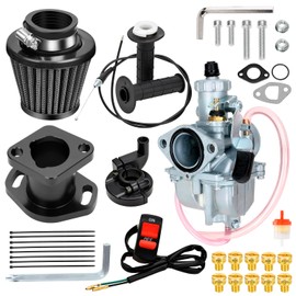 FVRITO Mini Bike 212cc Carburetor Throttle Cable Assembly Jets Kit for Predator 212 196cc 224cc Coleman CT200U BT200X CT200U-EX RB200 Baja Warrior MB200 Axis M200 KT196 Go Kart Performance Parts