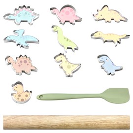 12 Pcs Dinosaur Cookie Cutter Set, Cookie Molds for Baking