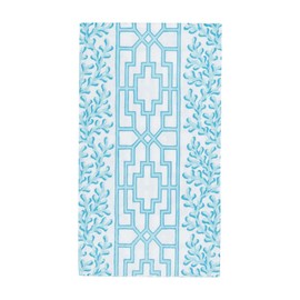 Caspari Coral And Trellis Robin's Egg Guest Towel Napkins - 15 Guest Towel Napkins per Pack, 2 PACKS