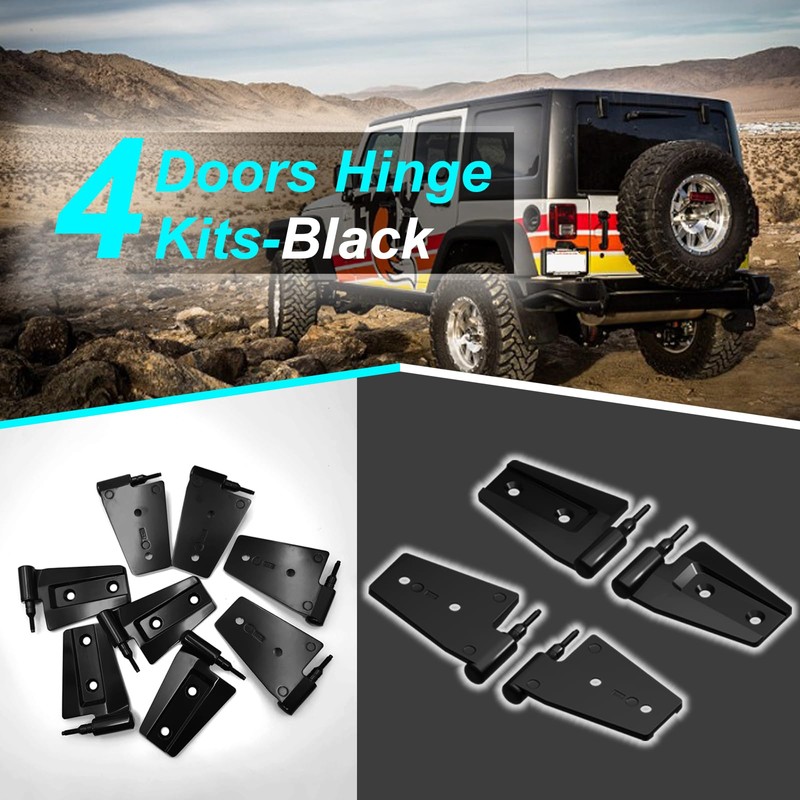 4 Door Hinges for Jeep Wrangler 2007-2018 JK JKU Unlimited