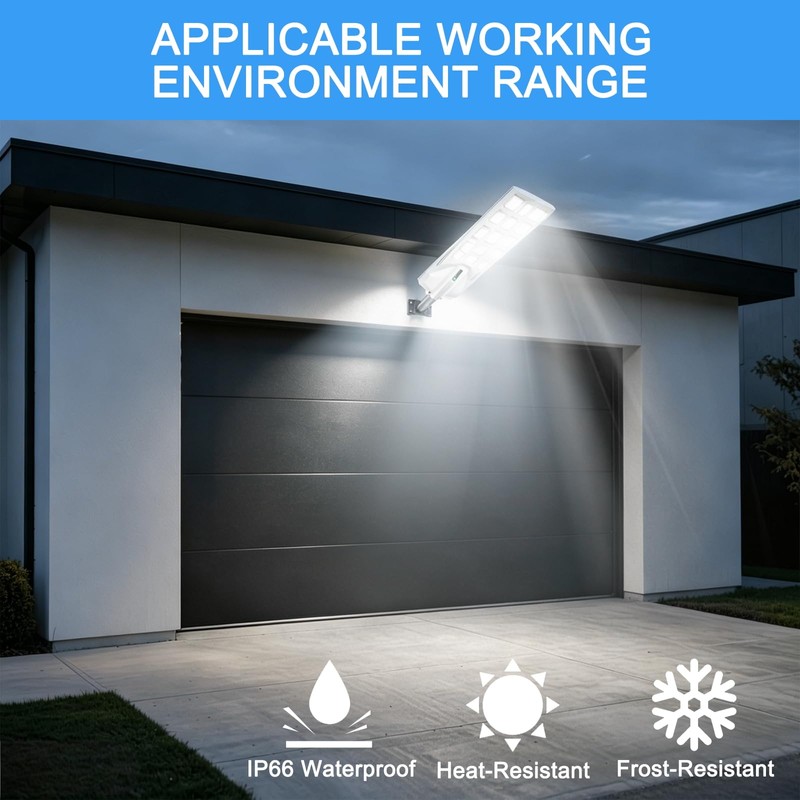 Meewata Outdoor Solar Street Light, Motion Activated Dusk to Dawn