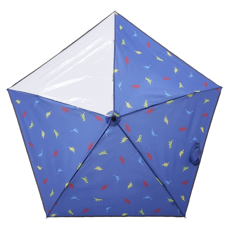 estaa 10271 Boy Folding Umbrella with Transparent Window, Wind Resistant,
