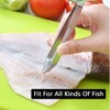 4 Pcs Fish Bone Tweezers, PIVHWIR Stainless Steel Flat and