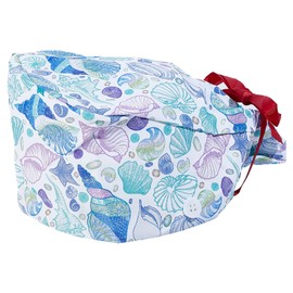 letsinstyle Adjustable Working Scrub Caps with Button, Cotton Working Hat Sweatband Satin-Lined Cotton Cap, Elastic Bandage Tie Back Hats for Women Men