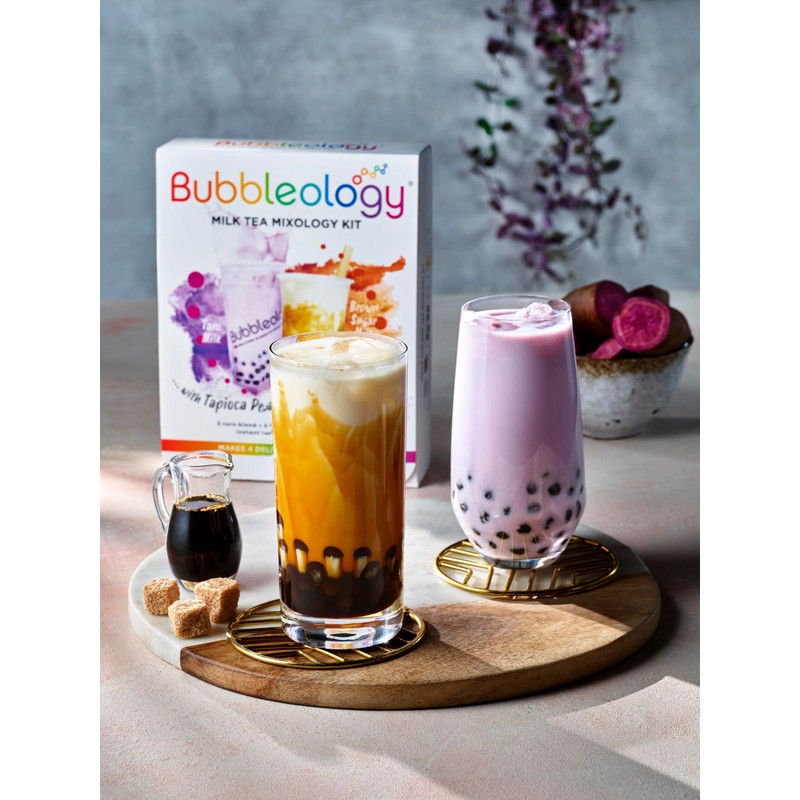 Bubbleology Milk Tea Mixology Kit with Tapioca Pearls (Pack of