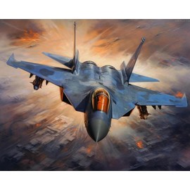 OKSGYTA Paint by Numbers for Adult Paint by Numbers Kits Vintage Airplane Bomber Fighter Drawing Home Decor Gift 16x20 Inch