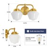 RUIYEY Bathroom Vanity Light Fixtures: 2-Lights Gold Bathroom Lighting Fixtures