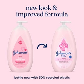 Johnson's Moisturizing Pink Baby Lotion with Coconut Oil, Hypoallergenic, 27.1 fl. oz