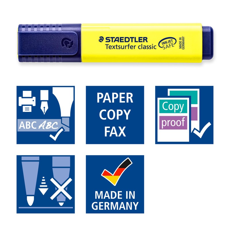 STAEDTLER Highlighter Textsurfer Classic High Quality with Large Ink Reservoir
