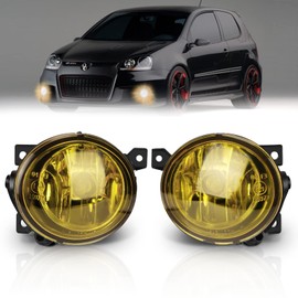 AutoBeeDen - Luces antiniebla para Volkswagen GTI/Volkswagen Jetta 2006 2007 2008 2009 2010, repuesto de lámparas antiniebla premium (VW GTI/Jetta), 1 par (amarillo)
