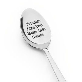 Best Friend Birthday Gifts for Bestie Bff Friend Coffee Tea Spoon for Sister Bff Friends Like You Make Life Sweet Spoon for Best Friend Graduation Gift for Friend Friendship Gifts for Coworkers