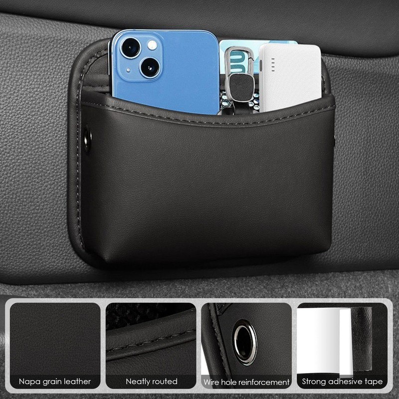 1 Piece Car Storage Bag, Pu Leather Car Side Bag,
