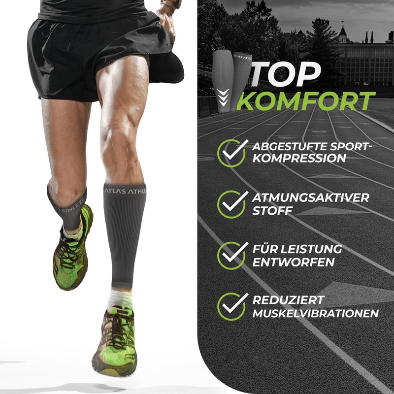 Atlas Athlete Calf Compression Socks without Foot for Men and