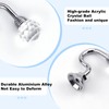 Hysagtek 4 Pcs Crystal Curtain Tie Backs Hooks Wall Mounted