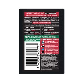 Garnier Pure Active - Solid Cleaner - Charcoal and Salicylic Acid - Against Impurities - 100g