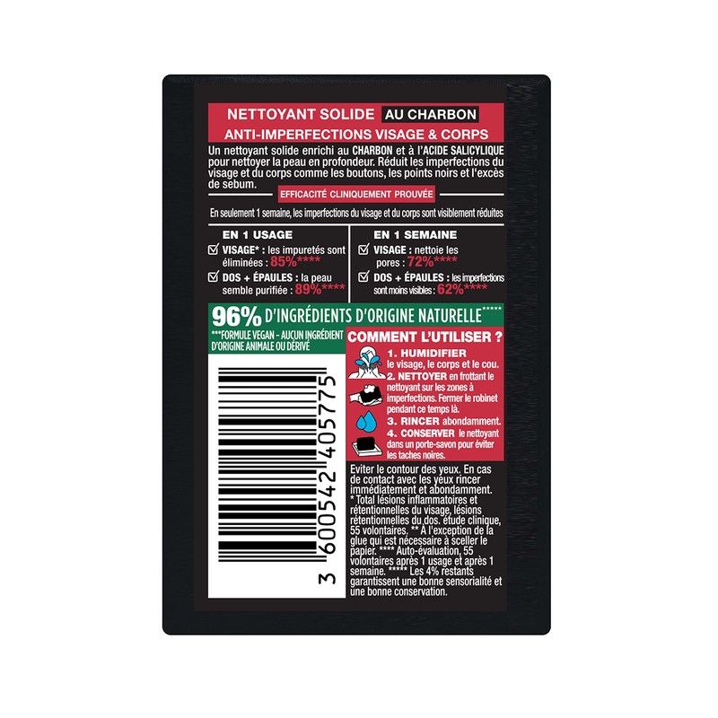 Garnier Pure Active - Solid Cleaner - Charcoal and Salicylic