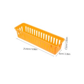 GRIRIW 12pcs Colorful Desktop Storage Basket Plastic Pencil Organizer for Classroom Home Use Lightweight and Space Efficient Design for Stationery and Art Supplies