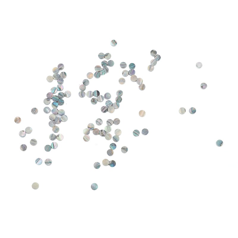 100Pcs Fretboard Dots Natural Abalone Shell Bright Color Round Guitar