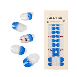 NAILDOKI Nail Stickers 20 Pieces Full Wraps Nail Polish Strips, Self-Adhesive Gel Nail Art Decals for Women Girls (B4-18)