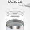 4 Pack - White Lid Gasket Rings for Insulated Stainless